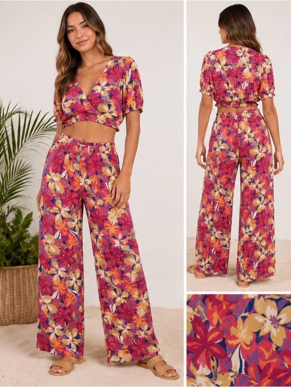 Rip Curl Floral 2-Piece Set Size M NWOT